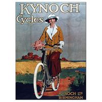 legendarte - cartel publicitario vintage kynoch cycles - cuadro lienzo impresion digital cm 50x70