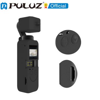 PULUZ 2 en 1 Juego de fundas de silicona para DJI OSMO Pocket 2 Accesorios de fundas blandas