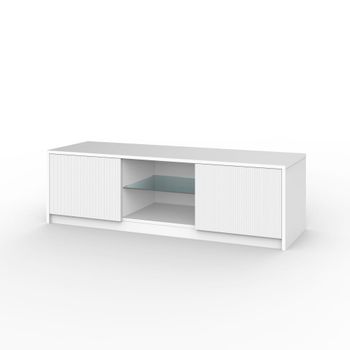 Mueble de tv en melamina y mdf blanco