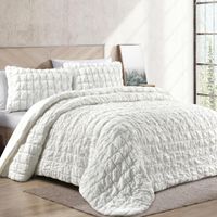 novotextil edredon relleno nordico tejido jacquard - 100 microfibra 300 gm con 2 fundas de almohada r comforter blanco decorativo suave ligero y transpirable