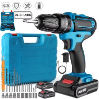 taladro de impacto inalambrico de 21 v destornillador electrico taladro percutor electrico mini taladro manual inalambrico herramientas electricas con bateria de iones de litio