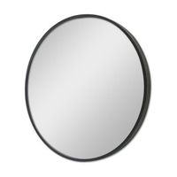 espejo de pared para el bano modugno aluminio redondo o 60 cm negro encasa