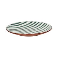 plato de postre de porcelana verde