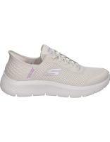 zapatillas para mujer skechers go walk flex grand entry 124836-ofwt beige 38