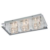 plafon de techo led lila con cristal optico y mando a distancia r 42x18 cm r 3xg4 35w  led