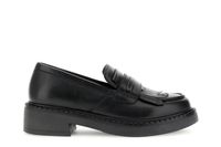mocasines de piel con flecos black