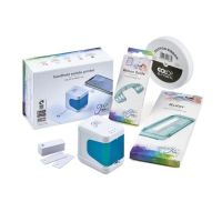 impresora portatil inalambrica colop e-mark go stempel en color azul y blanco
