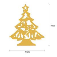decoracion pared de metal xmasgold-24 oro 59x70 cm