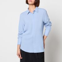 ami classic wool-blend twill shirt - l
