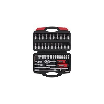 Juego De Llaves Vaso 1/4 46 Pzs- Powerplus