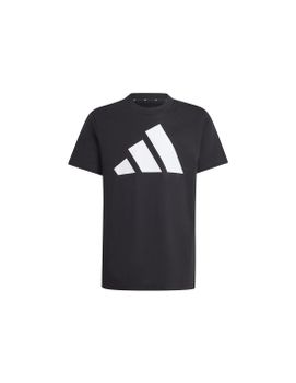 Camiseta adidas Big Logo Infantil Negro/Blanco