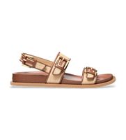 michael kors para mujer 40s6nifs1d sandalias de piel hebilla marron 36 plano 1 a 3cm casual