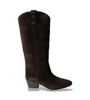 twinset para mujer 262tgt042 stivale tex tm in camoscio 36 marron 3 a 5cm cremallera casual