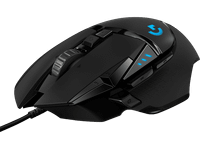 raton gaming - logitech g g502 hero sensor hero 25k 25600 dpi rgb peso personalizable memoria integrada 11 botones programables negro