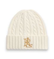 lauren ralph lauren para mujer 454p23505002 gorro en punto de ochos con logotipobeige osfa blanco casual tela