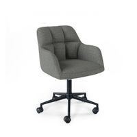 silla de escritorio acolchada en gris oscuro
