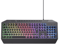 teclado gaming - trust gxt 836 evocx teclas silenciosas anti-ghosting ilumiacion rgb usb-a negro