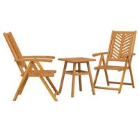 conjunto de comedor de jardin  mesa de exterior 3 piezas marron