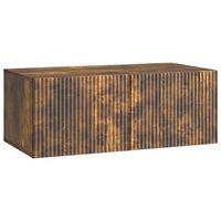 mueble para tv de pared 785 x 41 x 30 cm roble ahumado vidaxl