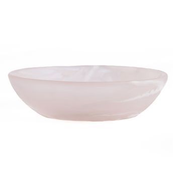 Bol Resina Bazar Bizar Orgánico M - Rosa Blanco