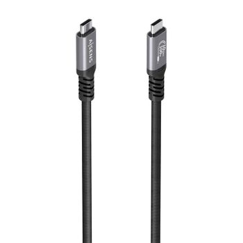 Cable USB-C 3.2 Gen2 Aisens 10Gbps 8K 100W USB-C Macho Negro 4m