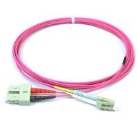 kimex cable de fibra optica duplex 2mm om4 sclc magenta 2m