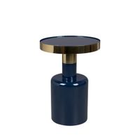 mesa auxiliar esmaltada en acero azul