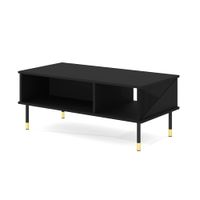 mesa de centro 110 cm paneles laminados negro