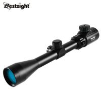mira telescopica de caza 3-9x40 con reticula iluminada en rojo o verde con monturas reticula mil dot tactica para caza con aire comprimido