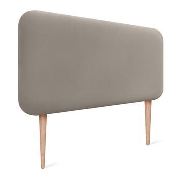 Dhome Cabecero Tapizado En Terciopelo Liso Con Patas Redondeado Para Pared Acústicos Cabeceros Absorbentes Cabezal Cama Dormitorio (marrón, 100cm)