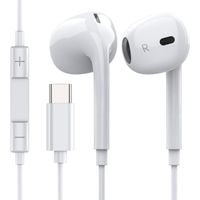 fgns auriculares usb tipo c in-ear hifi sonido auriculares con cable blanco usb c auriculares internos con microfono compatible con telefonos moviles tabletas portatiles y otros dispositivos