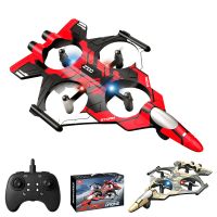 zhrc z100 24g epp caza de hover con un solo boton giro 360 rollo 4 turboventiladores 4 canales dron led rc avion