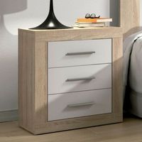 mesita de noche lara  60 x 50 x 346 cm cambrian blanco