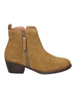 botines de piel con tacon bonaventure b672-3 en color taupe 40