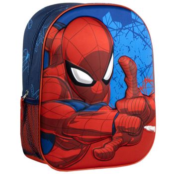 Dessins Animés Mochila Mochila Infantil 3D con Bolsillo Exterior Azul para niña