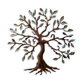 Decoración Pared De Metal Árbol-1 Multicolor 60x60 Cm