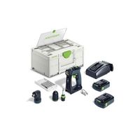 taladro atornillador a bateria cxs 18-set basico - sin bateria ni cargador - systainer - festool - 576884