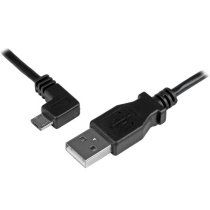 Cable de 1m Micro USB con conector acodado a la izquierda - Cable de Carga y SincronizaciÃ³n