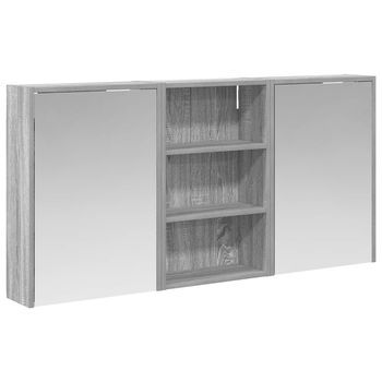 Juego De Muebles De Baño Con Estante 3 Pcs 126 X 16 X 62.5 Cm Vidaxl