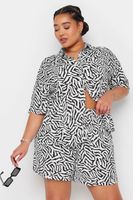 limited collection camisa rugosa blanca y negra cebra  mujer curvy y tallas grandes limited collection