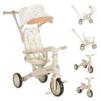 triciclo multifuncional byox juno evolutivo 4 en 1 con control parental - beige