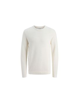Sudadera Jack and Jones Jjotto Knit Crew Neck Cloud Dancer Hombre