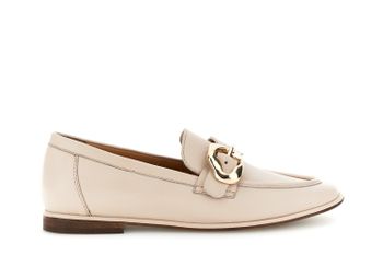 mocasines de piel con hebilla dorada plaster