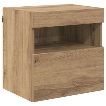Muebles De Pared Para Tv Con Led 2 Uds | Mueble De Salón | Gabinete De Tv Roble Artesanal