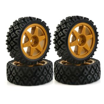 Neumáticos de coche de deriva RC 1/10 para HPI RS4 Kyosho FW06 Tamiya TT01 TT02 XV-01 - Juego de 4 piezas