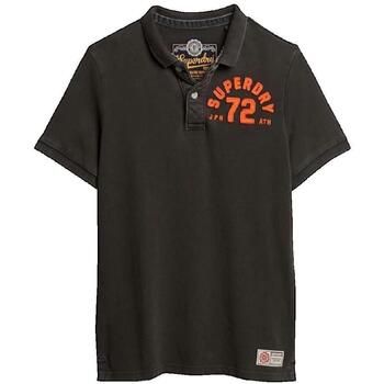 Superdry Polo Polo manches courtes Vintage Athletic noir délavé para hombre