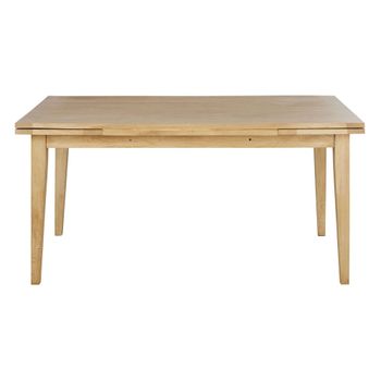Mesa de comedor extensible de mango macizo de 160 a 240 cm