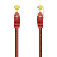 aisens cable de red latiguillo rj45 lszh cat 7 600 mhz s ftp pimf awg26 rojo 1 0 m