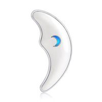 pluma masajeadora gua sha de raspado de meridianos sc510 13x5x2 cm color blanco