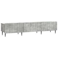mueble de tv con cajon gris hormigon 147 x 345 x 32 cm vidaxl